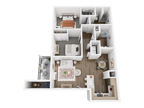 2X2A Floor Plan at The Arvon, Vancouver Washington